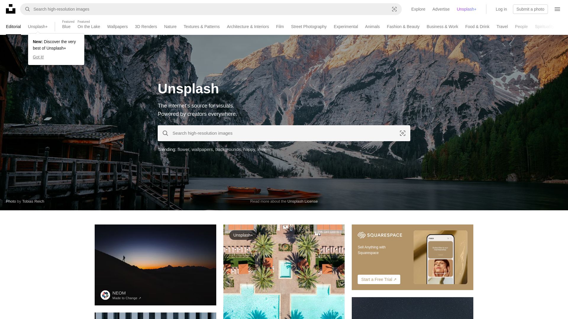 网站状态 unsplash.com 是  在线的