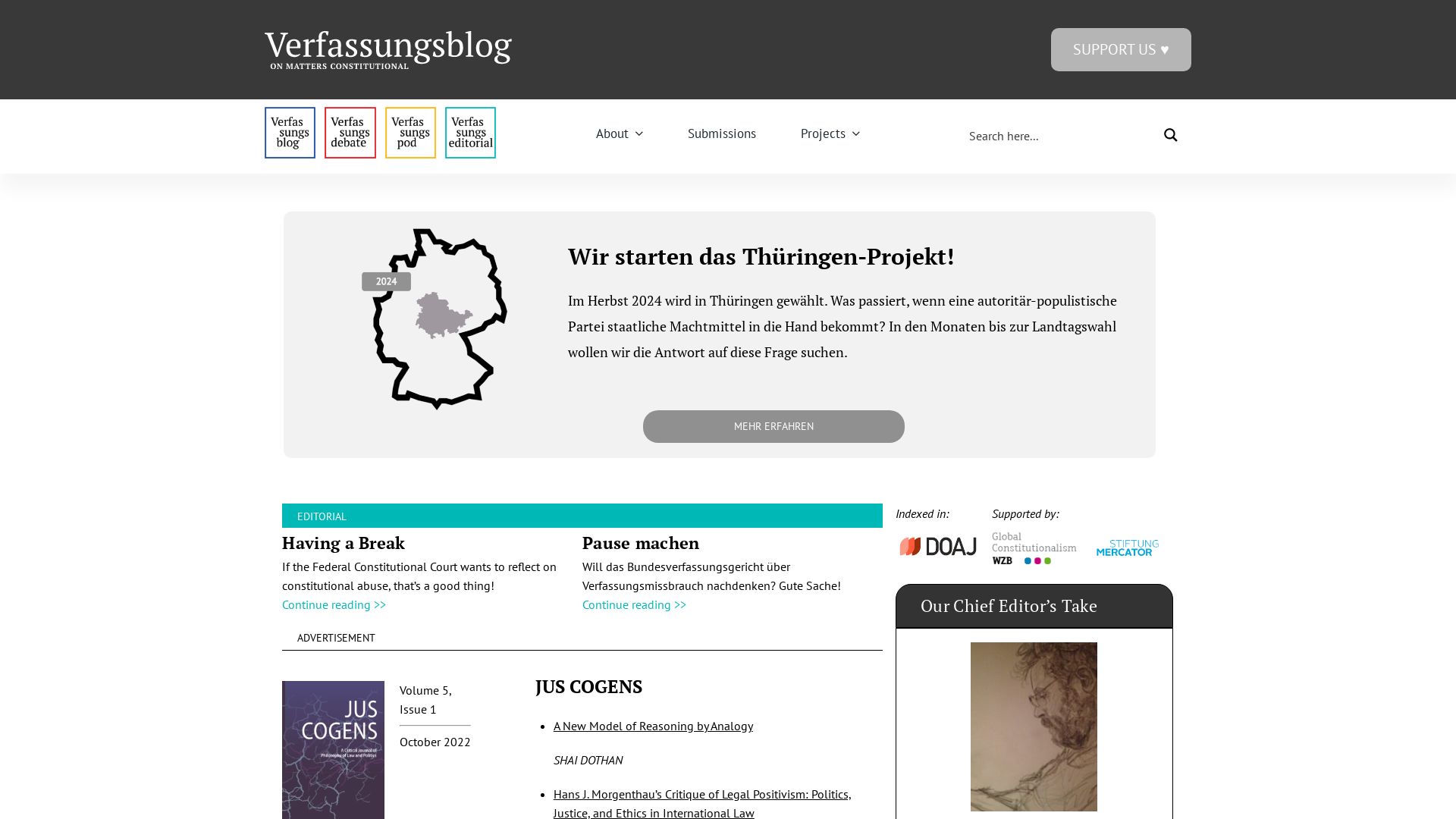 网站状态 verfassungsblog.de 是  在线的
