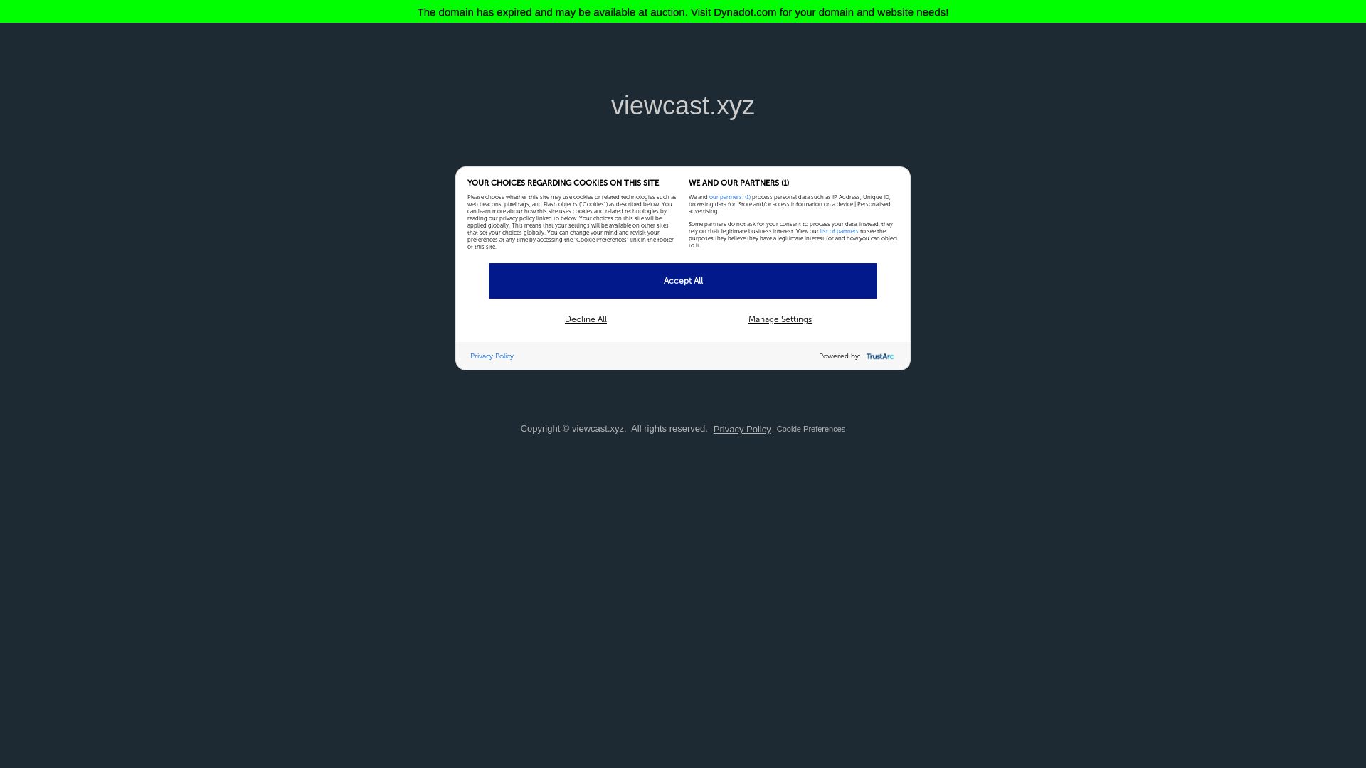 网站状态 viewcast.xyz 是  在线的