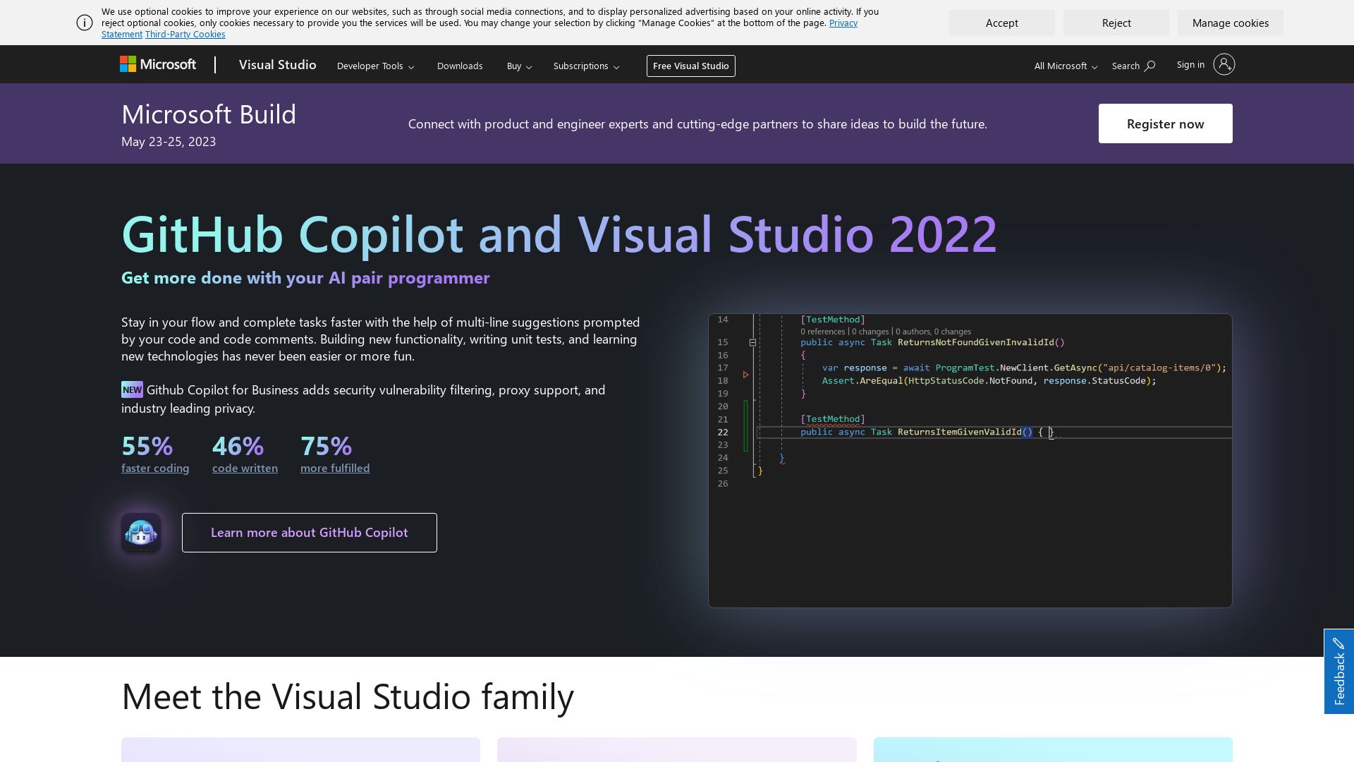网站状态 visualstudio.com 是  在线的