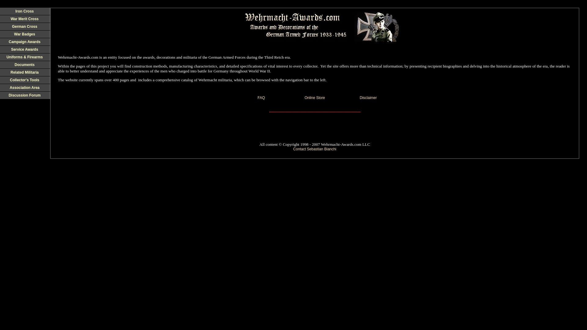 网站状态 wehrmacht-awards.com 是  在线的