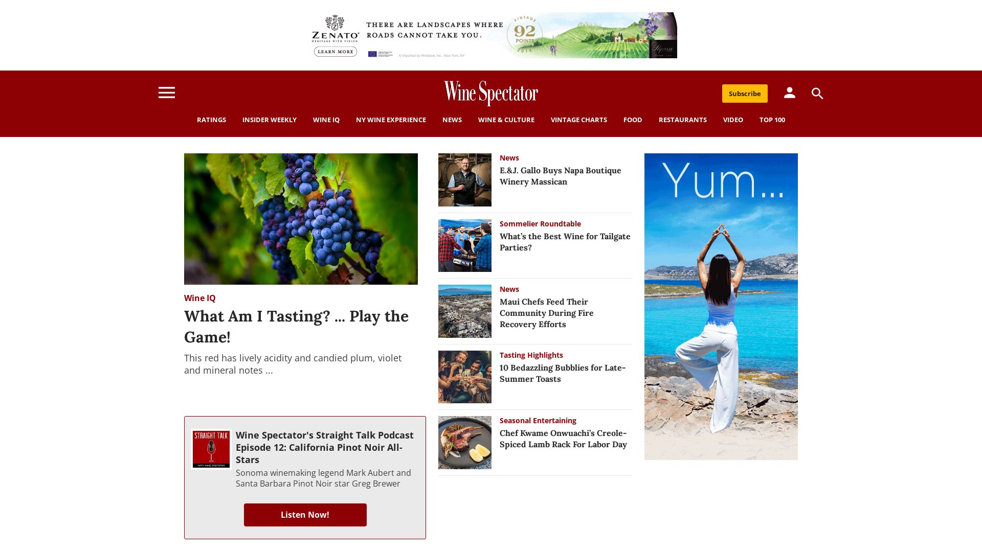 网站状态 winespectator.com 是  在线的