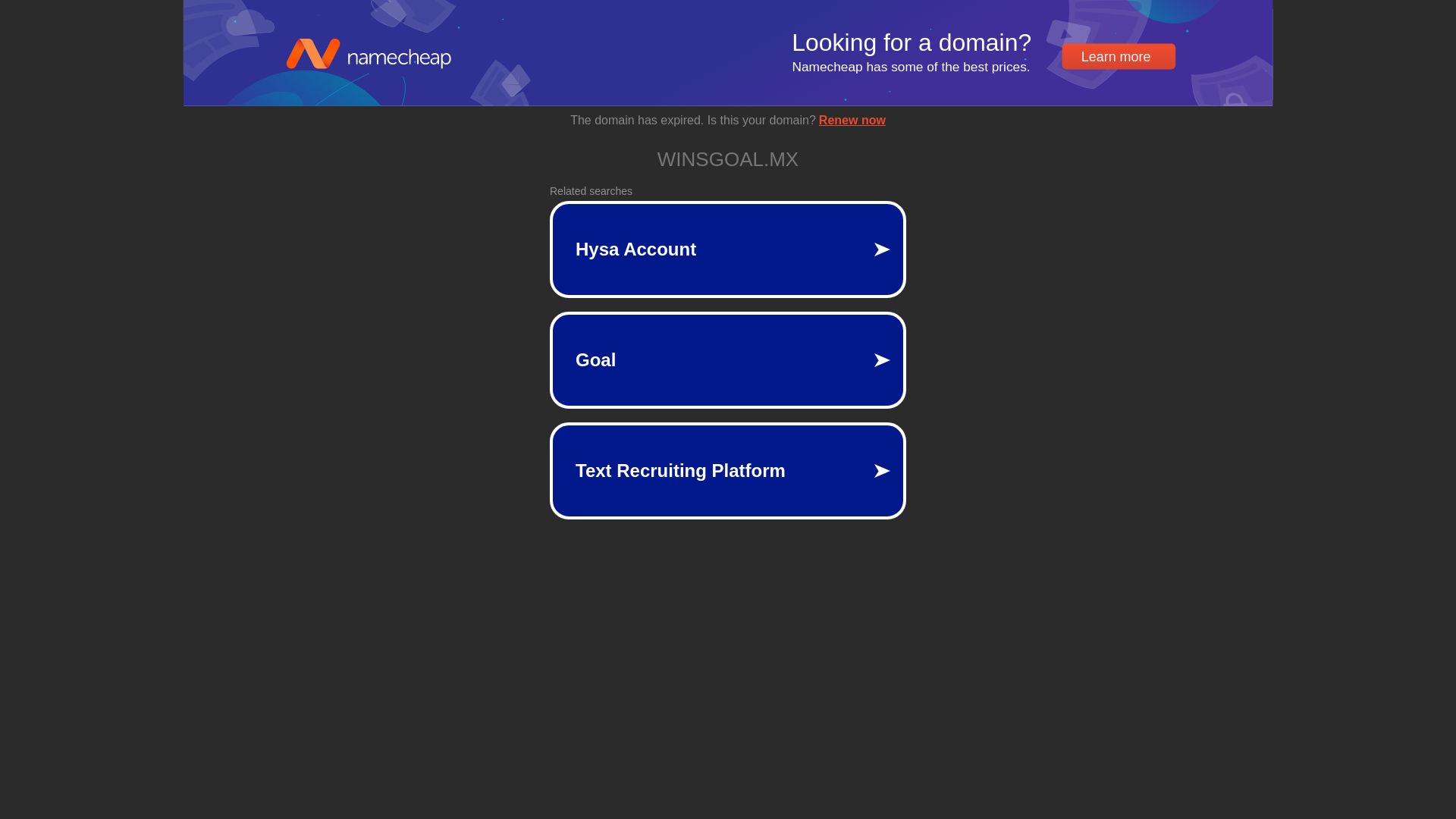 网站状态 winsgoal.mx 是  在线的