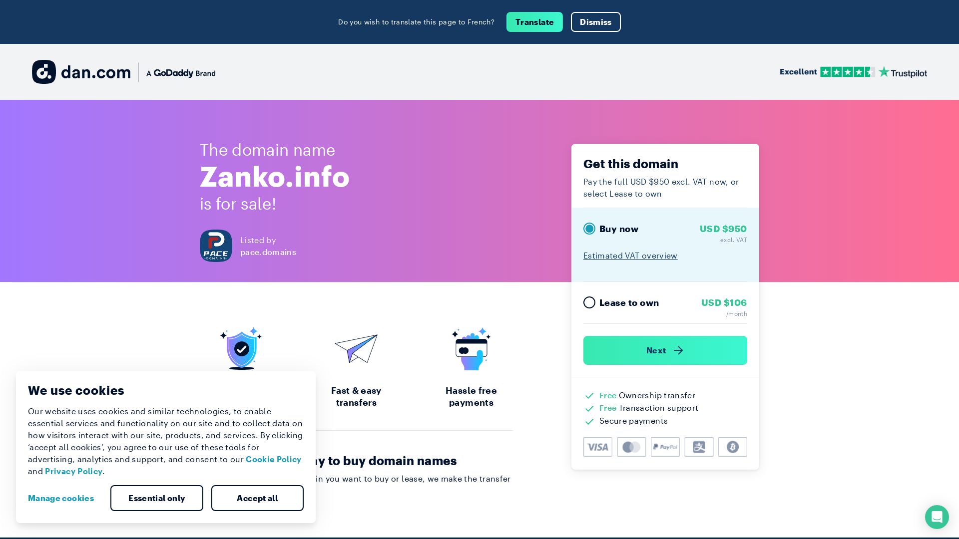 网站状态 zanko.info 是  在线的