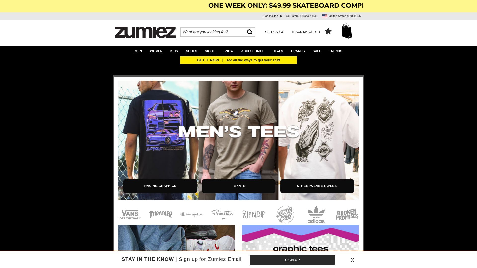 网站状态 zumiez.com 是  在线的